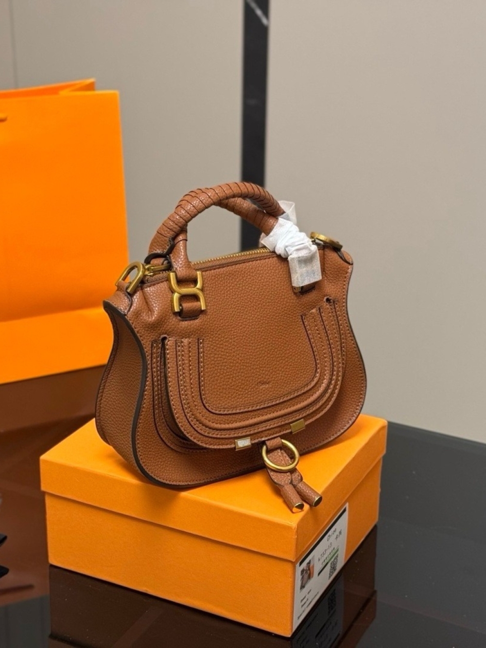 Chloé Women’s Brown Leather Top-Handle Shoulder Bag